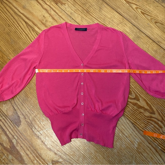 Piazza Sempione 100% Cotton Pink Cardigan Short Sleeve IT 44 US 8 - Picture 5 of 9